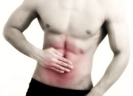 Abdominal pain with sovereign injury